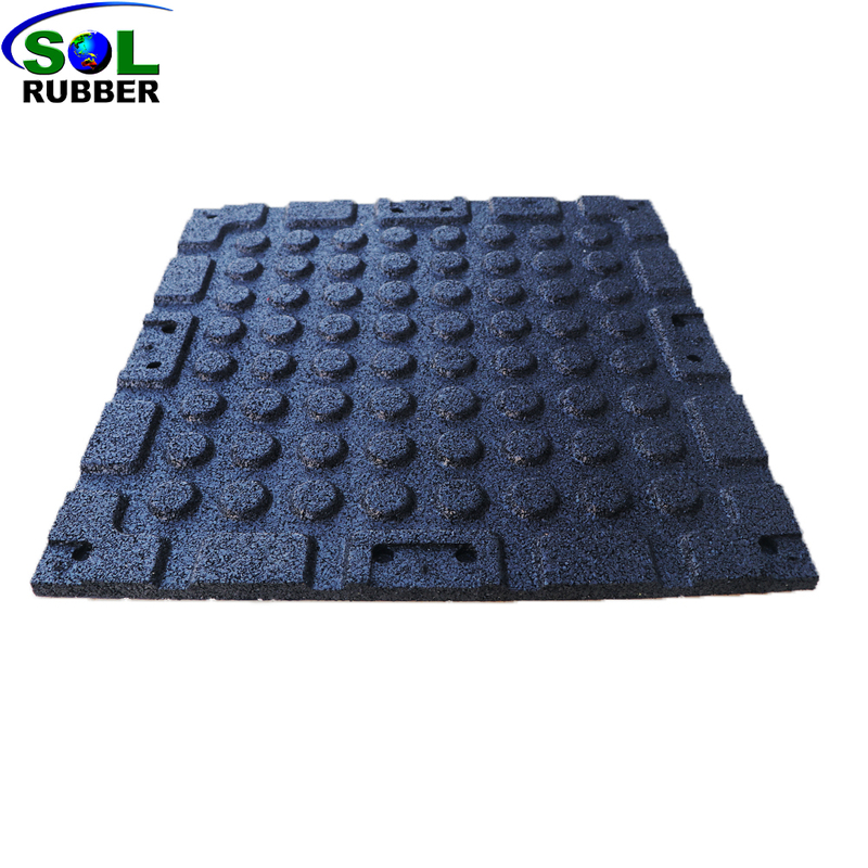 SLCGTEI20-WF Shock Absorbing White EPDM Flecks Rubber Gym Floor Tiles