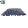 SLCGTEI20-WF Shock Absorbing White EPDM Flecks Rubber Gym Floor Tiles